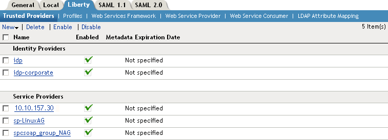 Trusted provider list