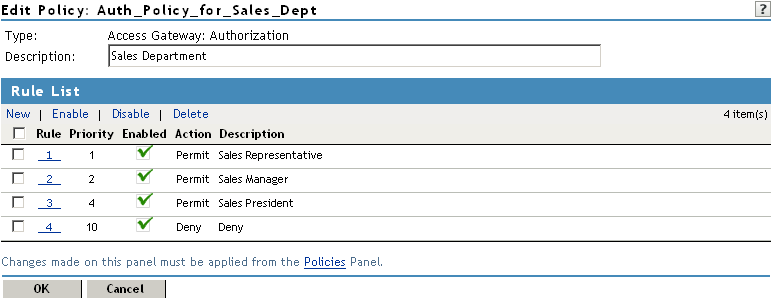 Role-based policy