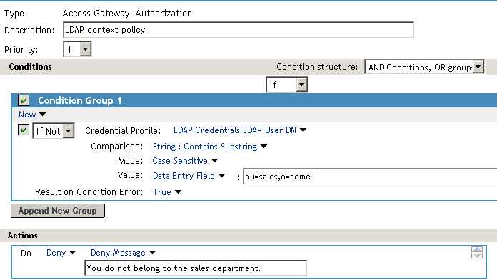 LDAP Context Policy