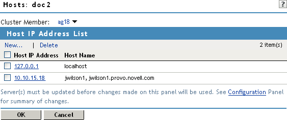 Configuring hosts