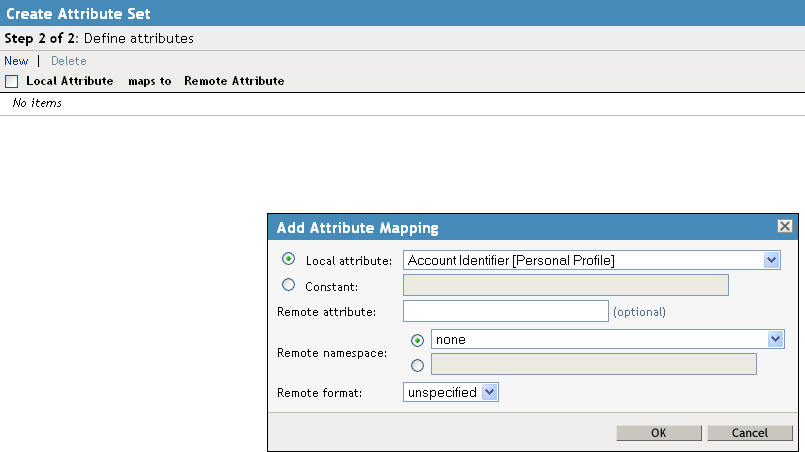 Adding an attribute map