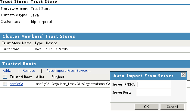 Importing trusted roots