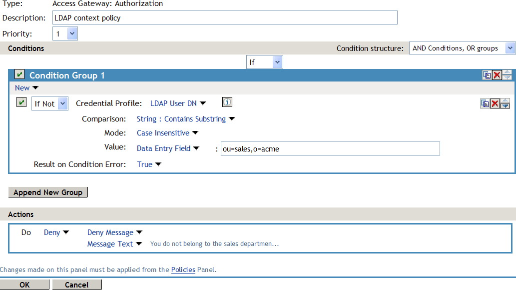 LDAP Context Policy