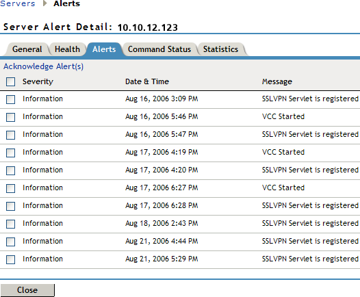 Monitoring Alerts