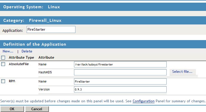 Adding application attributes