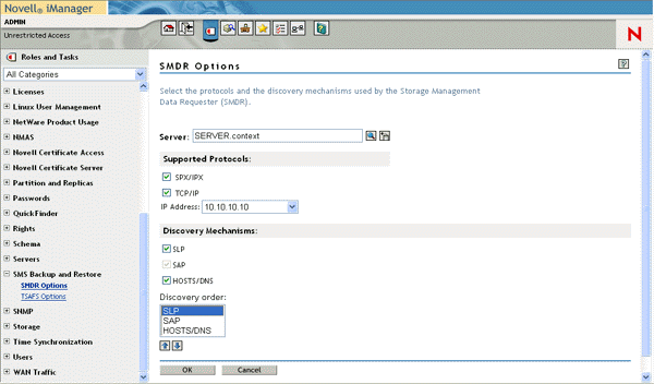 SMDR configuration window