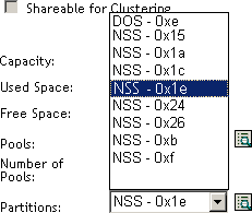 Sample Partitions List from Device Details