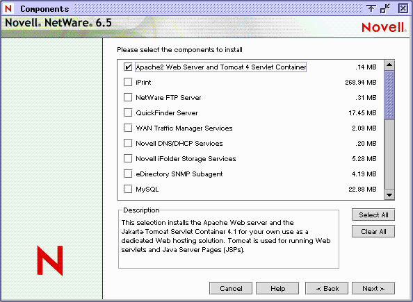 Components page