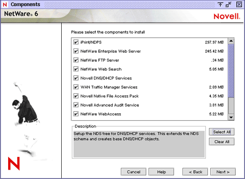 Components screen