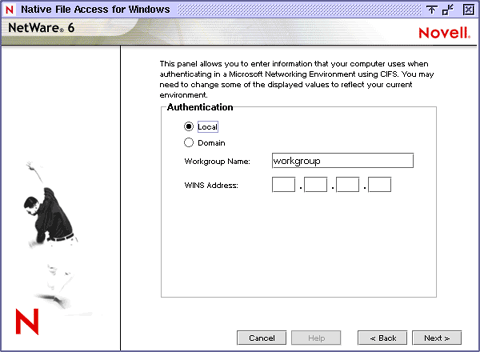 Local Domain Authentication screen