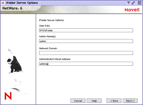 iFolder Server Options screen