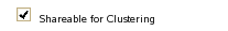 Selected Box Indicates a Device Is Shareable for Clustering