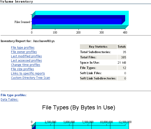 Generated Volume Inventory Report