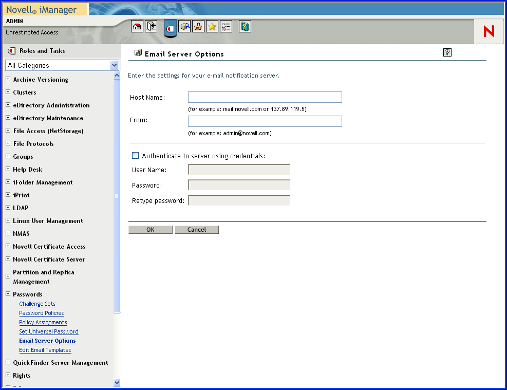 Configure SMTP server interface