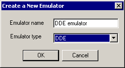 The text box to name an emulator