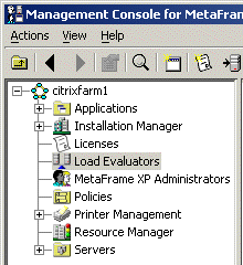 The Load Evaluators option