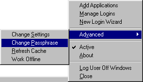 The Change Passphrase option