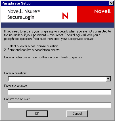 The dialog box to change a passphrase