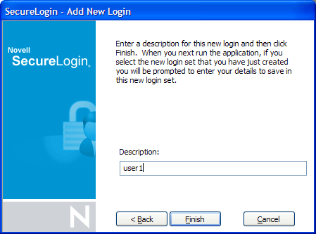 Specifying a descriptive name for login