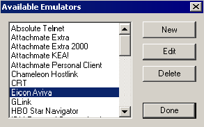 Available Emulators