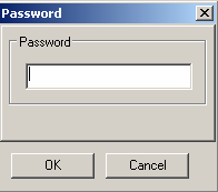 Password dialog box