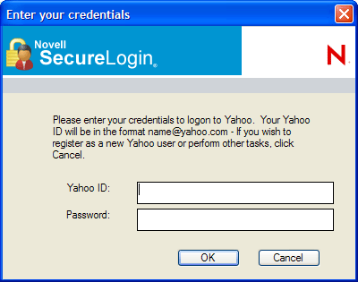 Enter you credentials dialog box