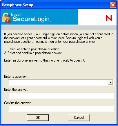 Passphrase Setup dialog box