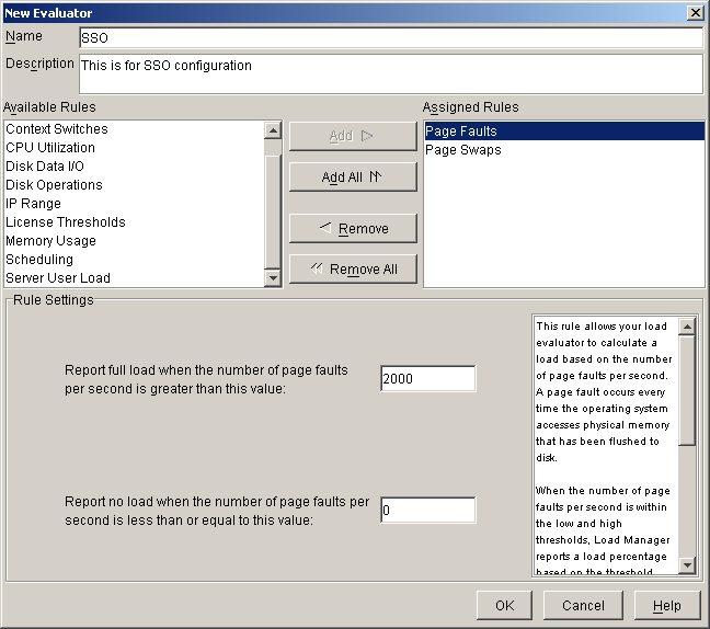 The New Evaluator dialog box