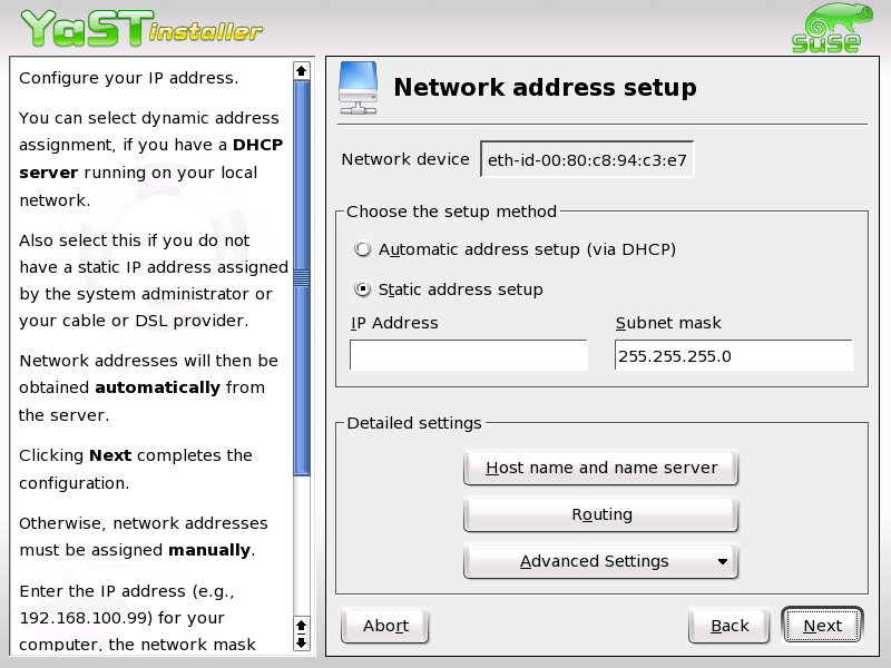 Configuring the Hardware Parameters