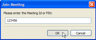 Join meeting dialog