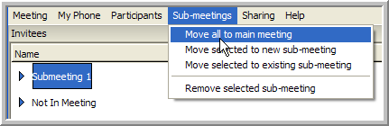 sub-meeting menu