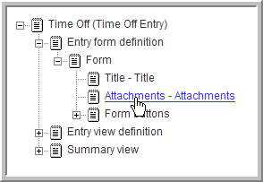 Attachments element