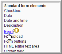 Standard form elements