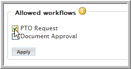 Allowed workflows