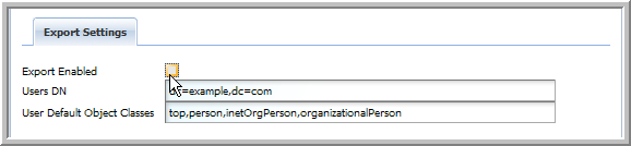 Ldap export settings