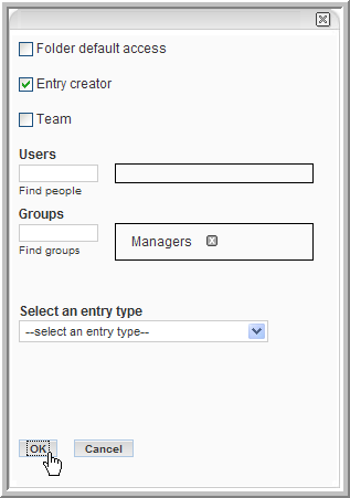 Access control form