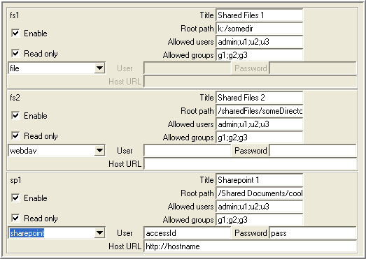 Configure mirrored folders