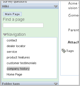 Wiki Navigation Tools