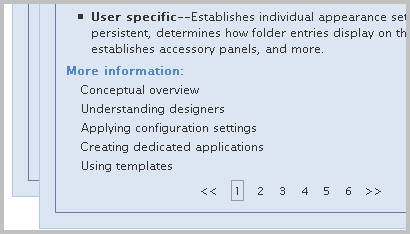 Links to the Other Help Panels in the Current Topic