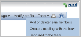 Using the Team Menu to Add or Delete Team Members