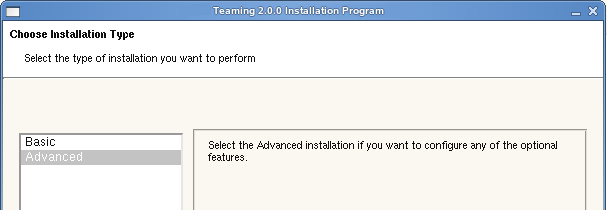 Choose Installation Type page