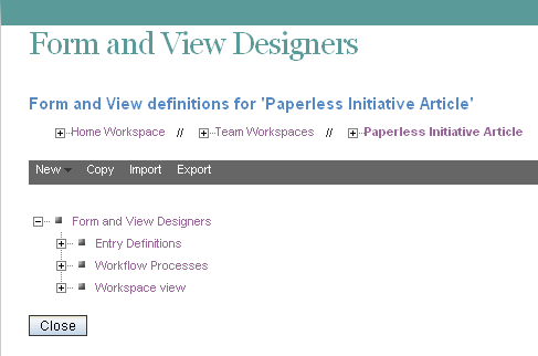 Form and View Designers Page