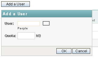 Add User Data Quota