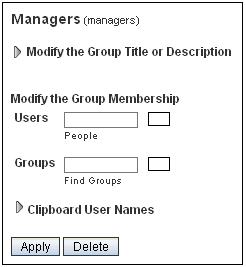 Group Membership box