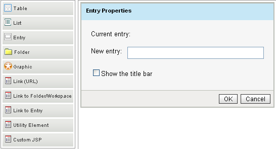 Configuring Entry Properties