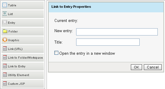 Configuring Entry Link Properties