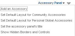 Clicking the Accessory Panel link