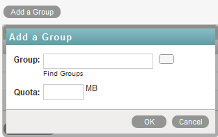 Add Group Data Quota