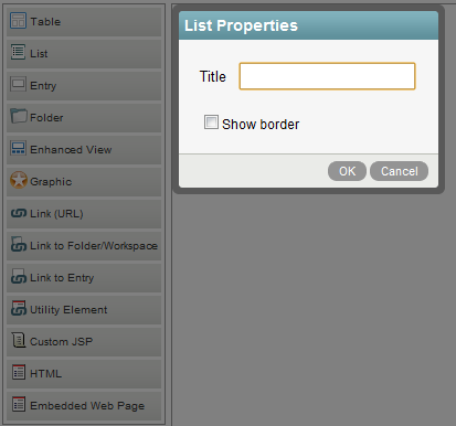 Configuring List Properties