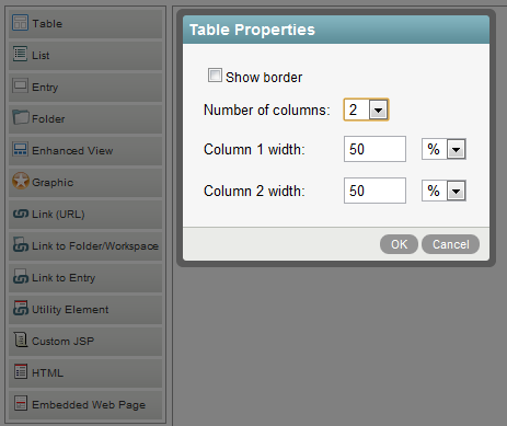 Configuring Table Properties